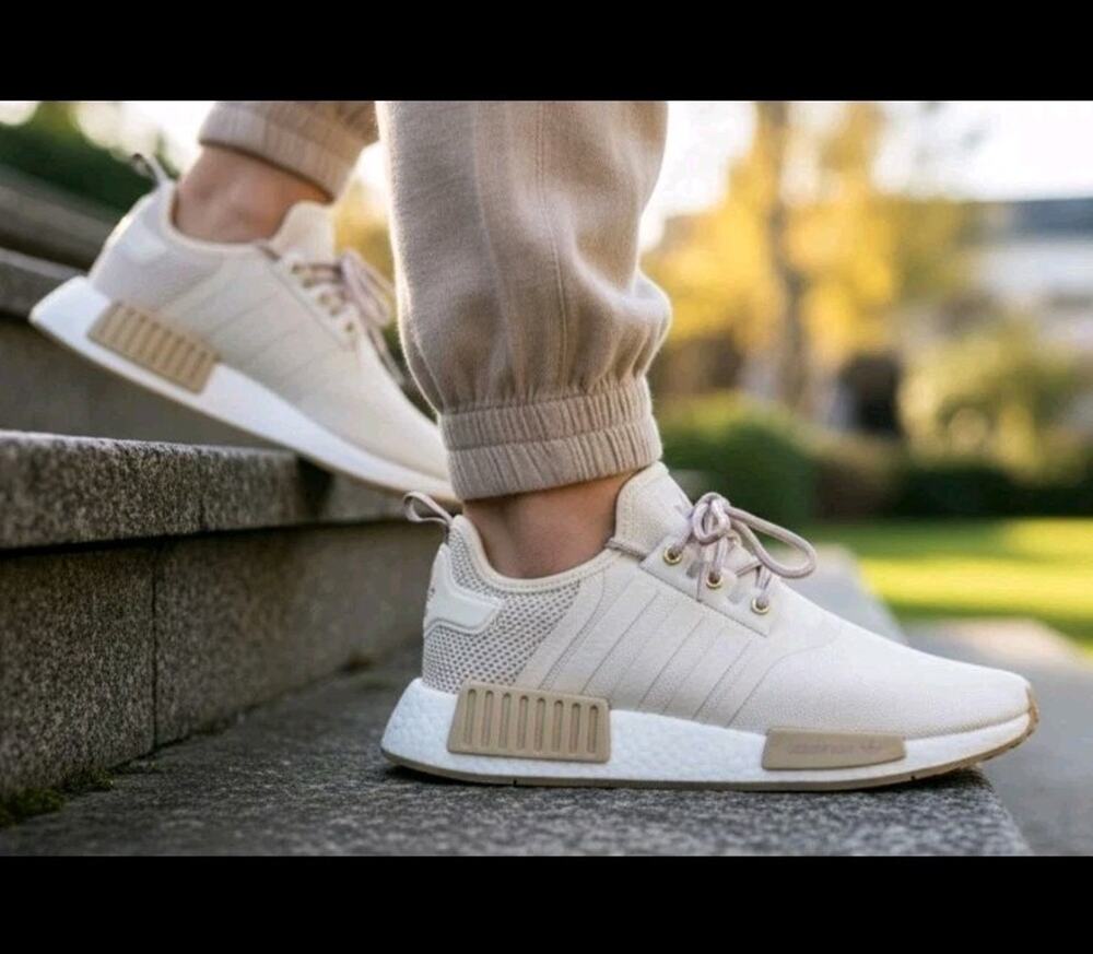 NEW ADIDAS Originals NMD R1 Hybrid Women Sneakers Shoes Linen size 8 8.5 Nwob